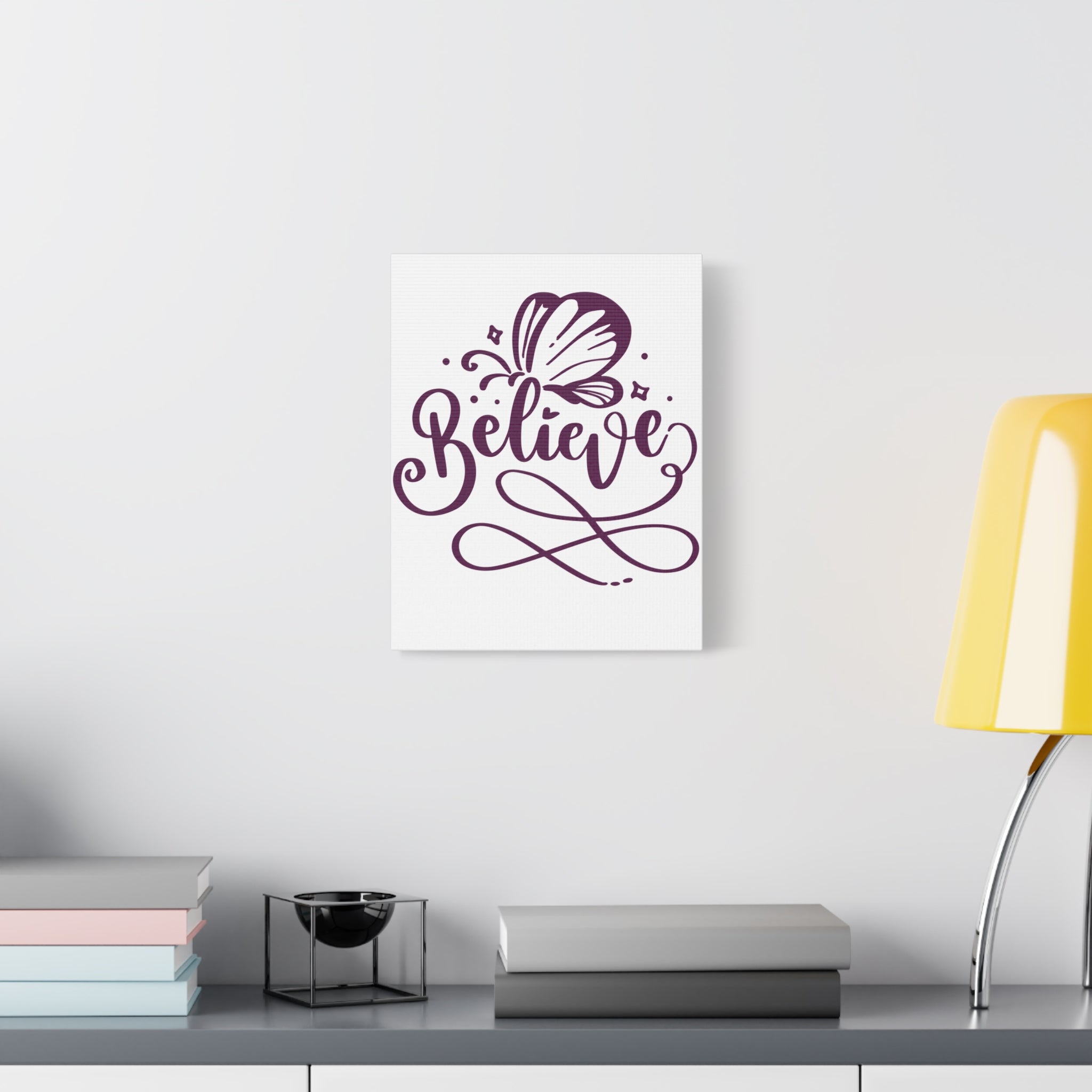 Believe Butterfly Matte Canvas Wall Art — Inspirational Inspirational Wall Decor