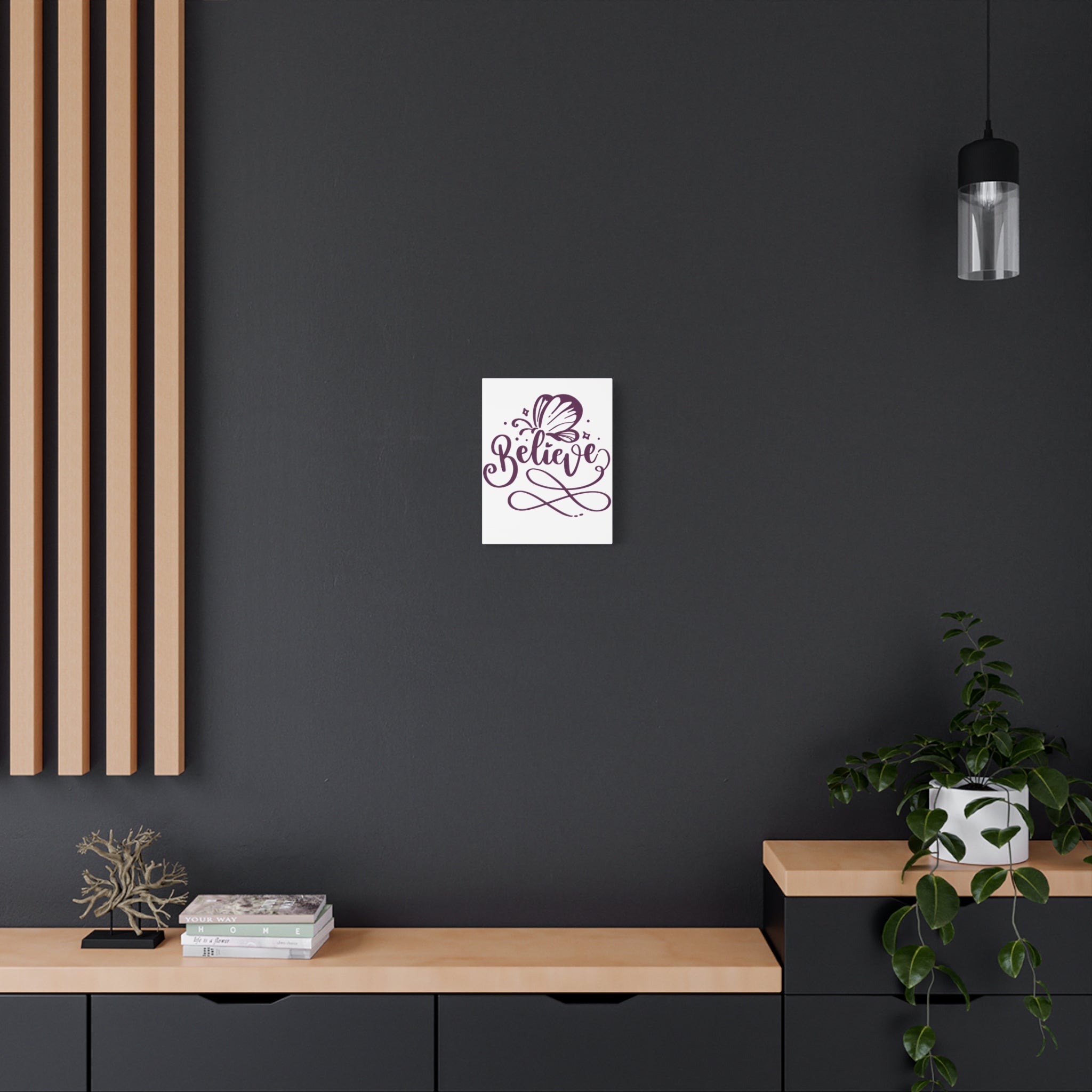Believe Butterfly Matte Canvas Wall Art — Inspirational Inspirational Wall Decor