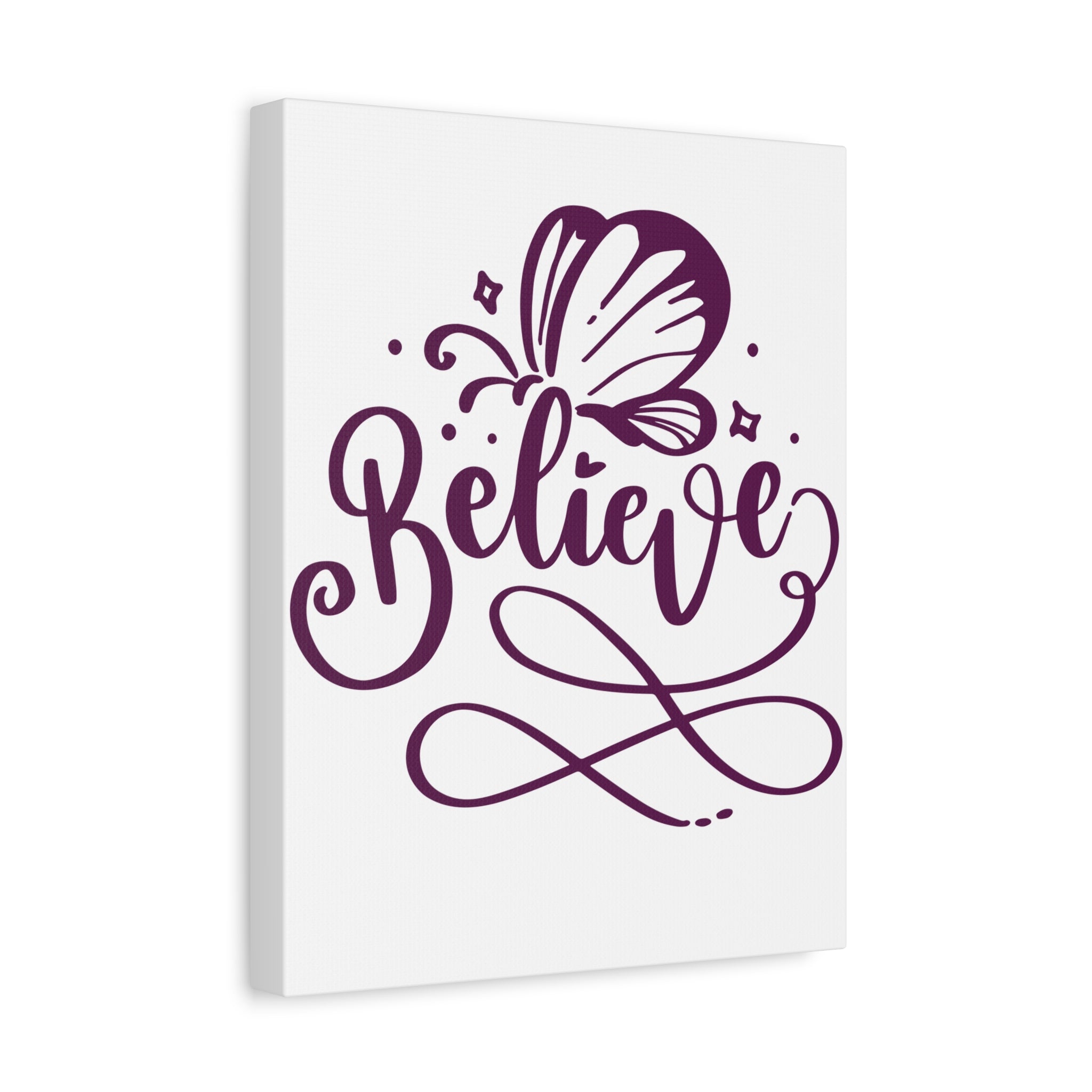 Believe Butterfly Matte Canvas Wall Art — Inspirational Inspirational Wall Decor