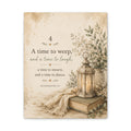 Ecclesiastes 3:4 Canvas Wall Art — "A Time to Weep" Vintage Lantern Bible Verse