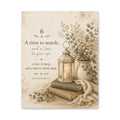 Inspirational Ecclesiastes Wall Canvas — “A Time to Search” Matte Stretched Art