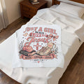 Plush Blanket — "Just a Girl Who Loves Jesus" Christian Velveteen Throw