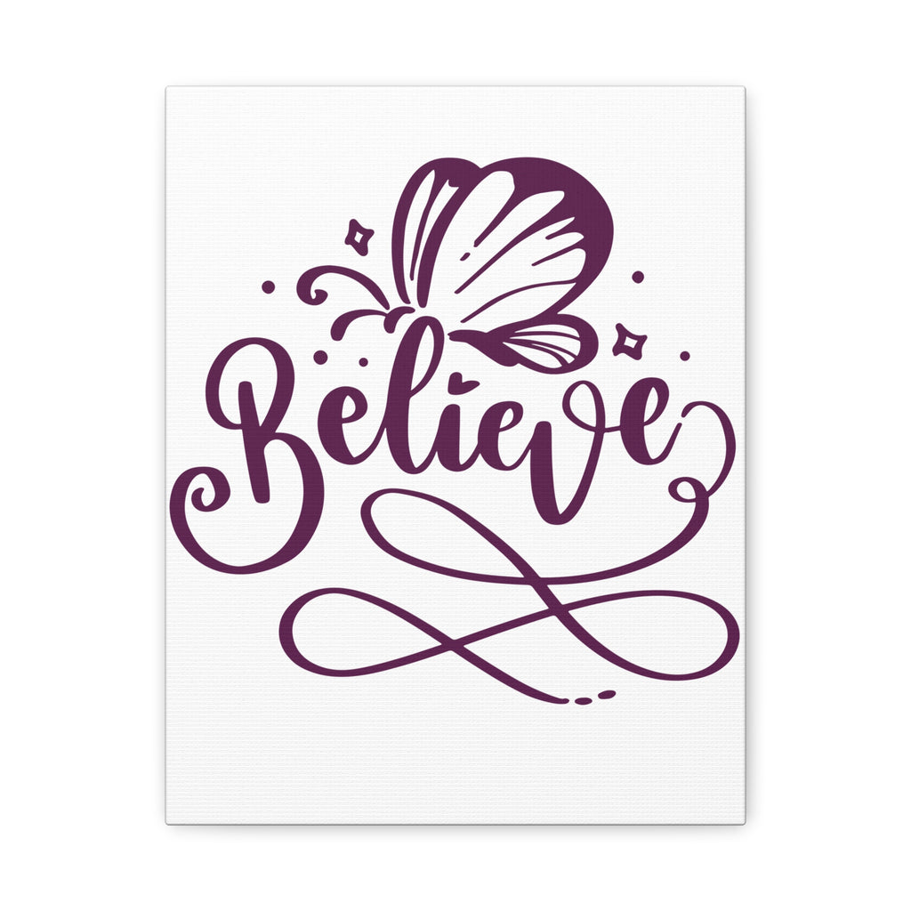 Believe Butterfly Matte Canvas Wall Art — Inspirational Inspirational Wall Decor