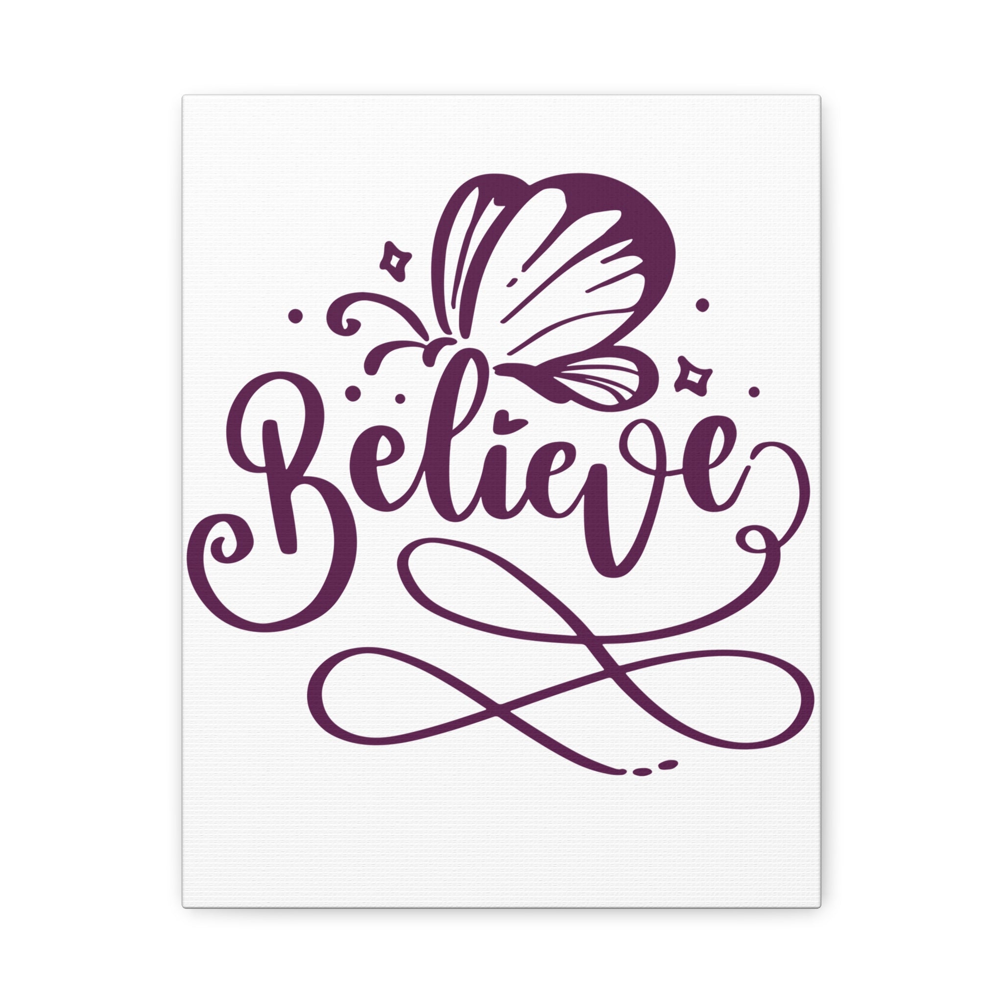 Believe Butterfly Matte Canvas Wall Art — Inspirational Inspirational Wall Decor