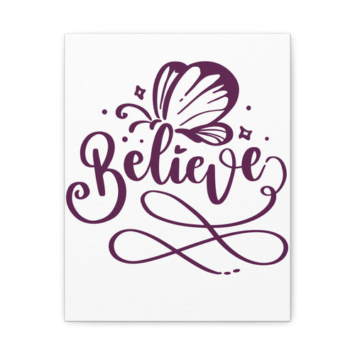 Believe Butterfly Matte Canvas Wall Art — Inspirational Inspirational Wall Decor